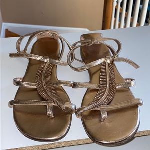 Rose Gold Leaf Sandals